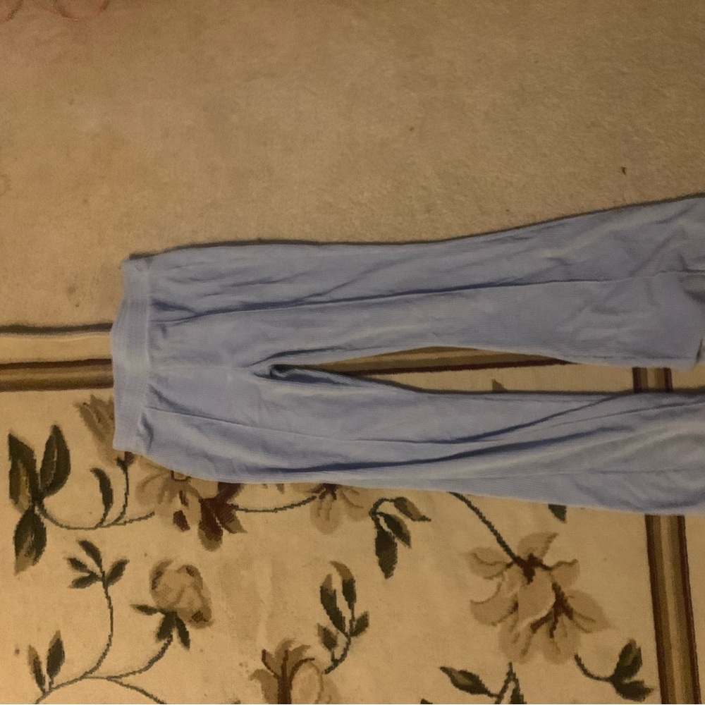 Light Blue Ribbed Pants - Picture 3 of 3